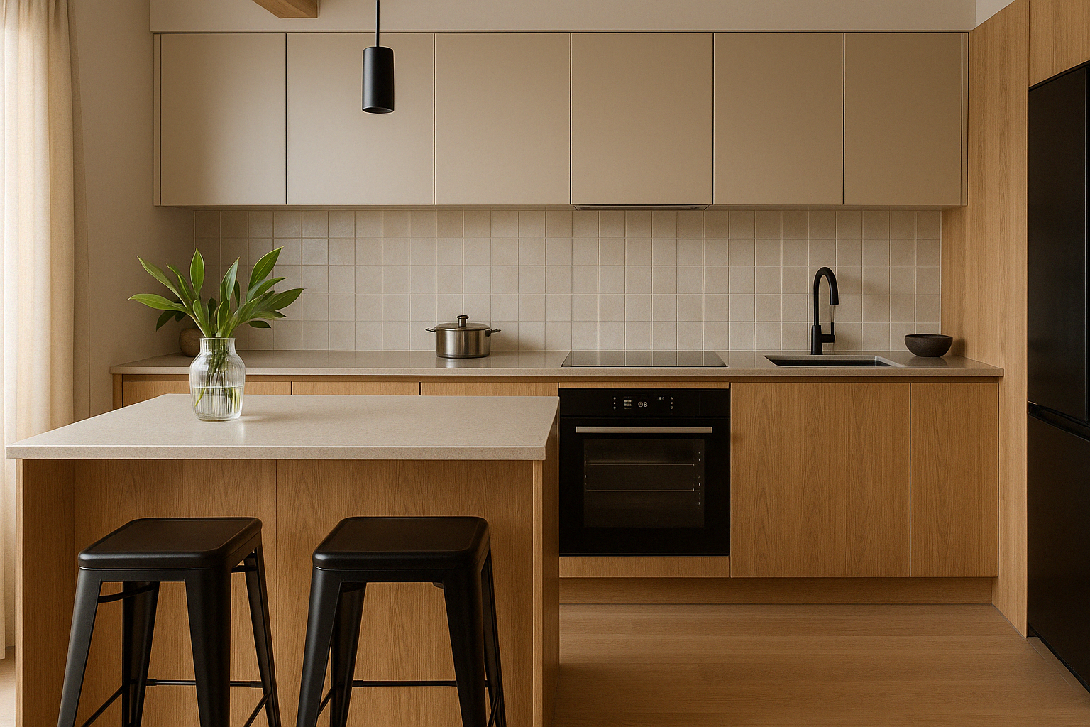 Cocina moderna renovada